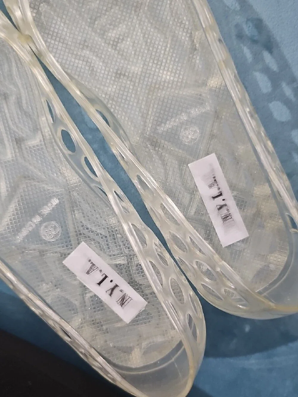 N.Y.L.A. Clear Jelly Dot Ballet Flats - Transparent